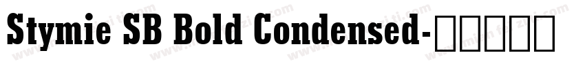 Stymie SB Bold Condensed字体转换